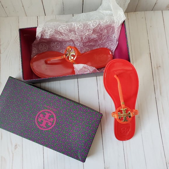 Tory Burch Shoes - NWB Tory Burch Mini Miller Jelly Thong Orange 9